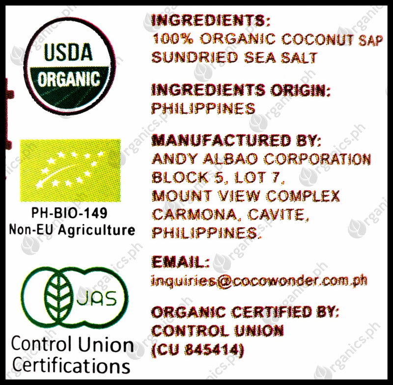 CocoWonder Organic Coconut Aminos Liquid Sauce (375ml) - Organics.ph