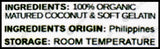 CocoWonder Organic Coconut MCT Oil Encapsulated 1000mg (100 caps) - Organics.ph