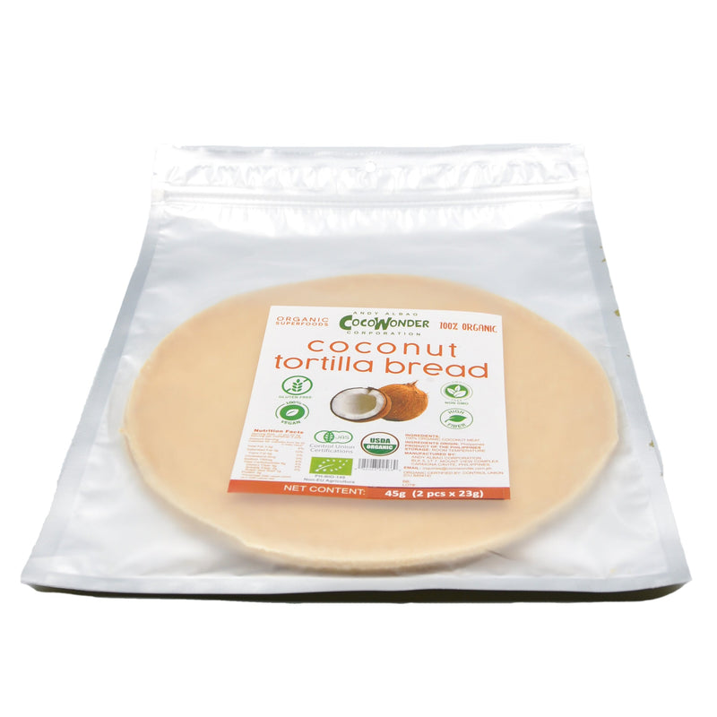 CocoWonder Organic Coconut Tortilla Bread 2pcs. (45g) - Organics.ph