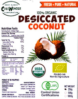 Cocowonder Organic Desiccated Coconut (250g) - Organics.ph