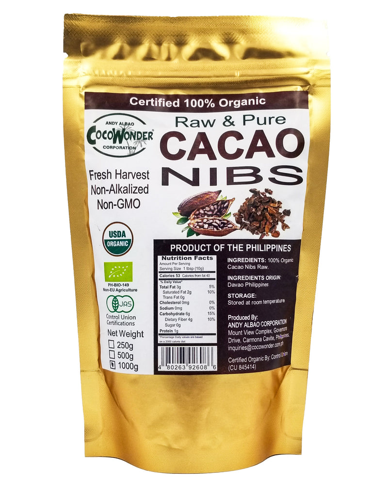 CocoWonder Organic Raw Cacao Nibs (100g) - Organics.ph