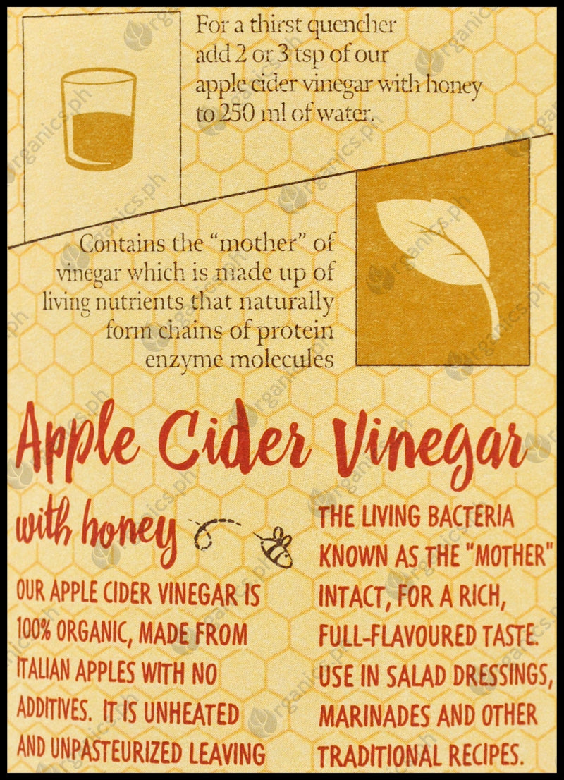 De Nigris Organic Apple Cider Vinegar - Honey (500ml) - Organics.ph