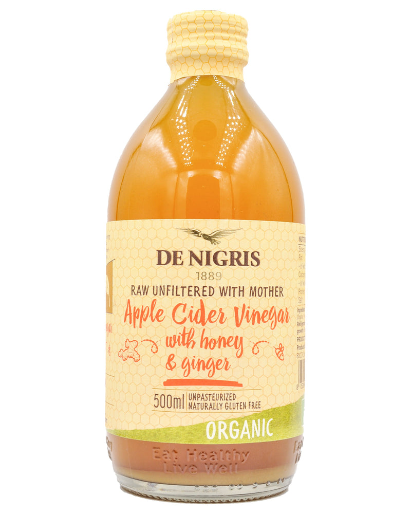 De Nigris Organic Apple Cider Vinegar - Honey & Ginger (500ml) - Organics.ph