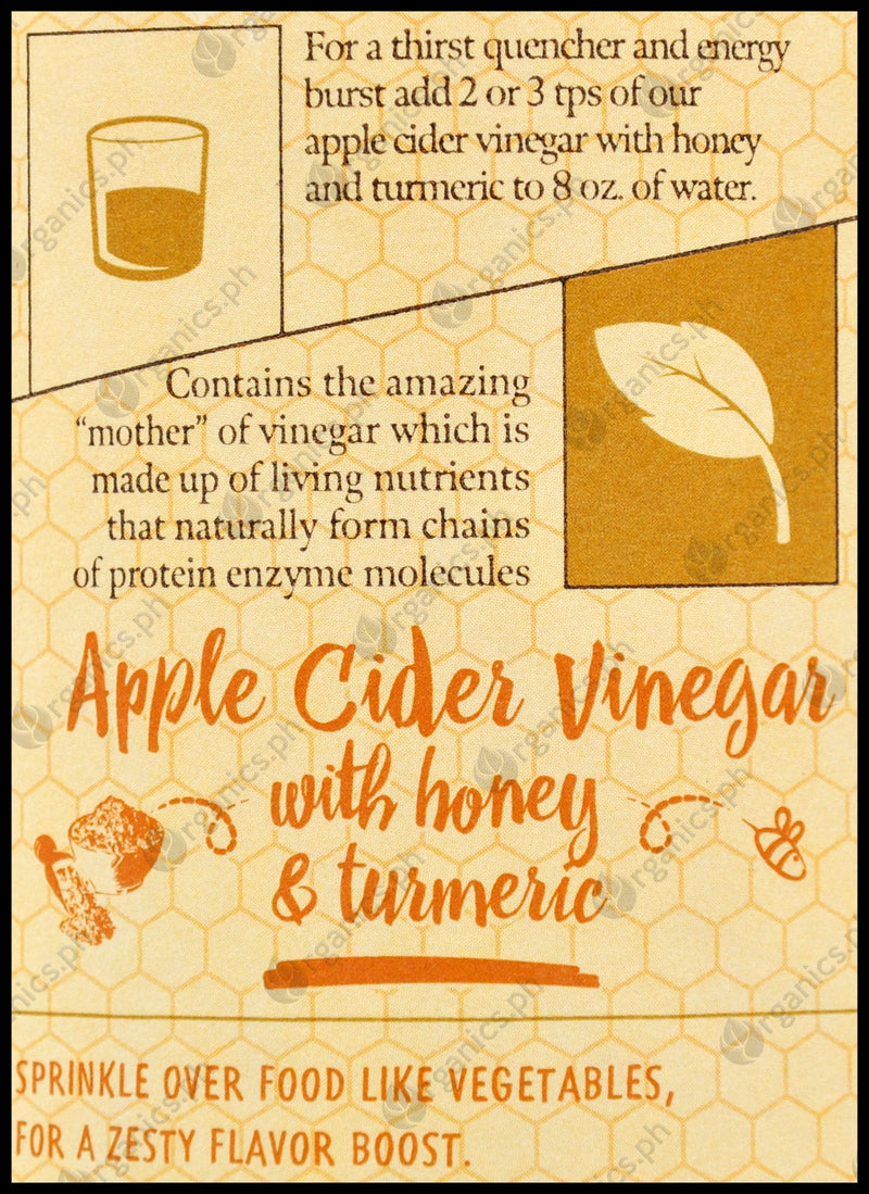De Nigris Organic Apple Cider Vinegar - Honey & Turmeric (500ml) - Organics.ph
