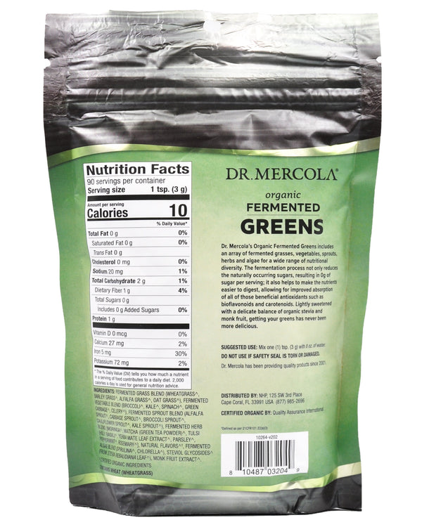 Dr. Mercola Organic Fermented Greens (270g) - Organics.ph
