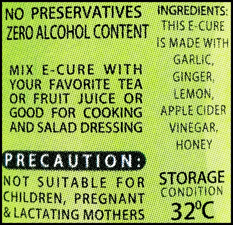 E-cure Organic Health Drink (500ml) - Organics.ph