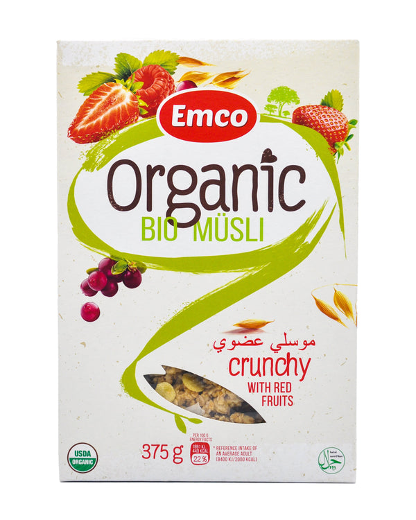 Emco Organic Bio Muesli - Crunchy w/ Red Fruits (375g) - Organics.ph