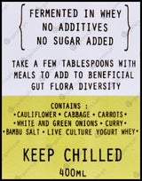 Feel Well Fermented Curry Cauliflower Kraut Pickles (400g) - Organics.ph