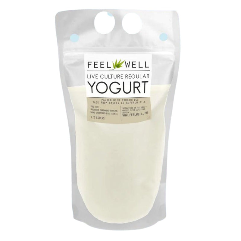 Feel Well Live Culture Regular Yogurt (1.2L) - Pre Order 1 wk delivery - Organics.ph