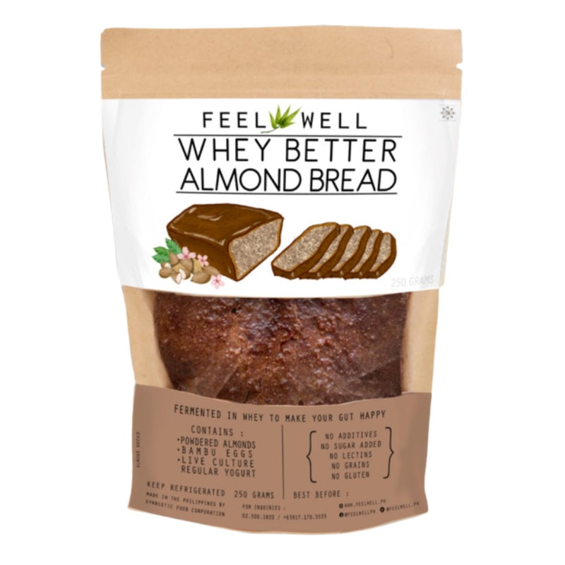 Feel Well Whey Better Almond Bread (200g) - Pre Order 1 wk delivery - Organics.ph