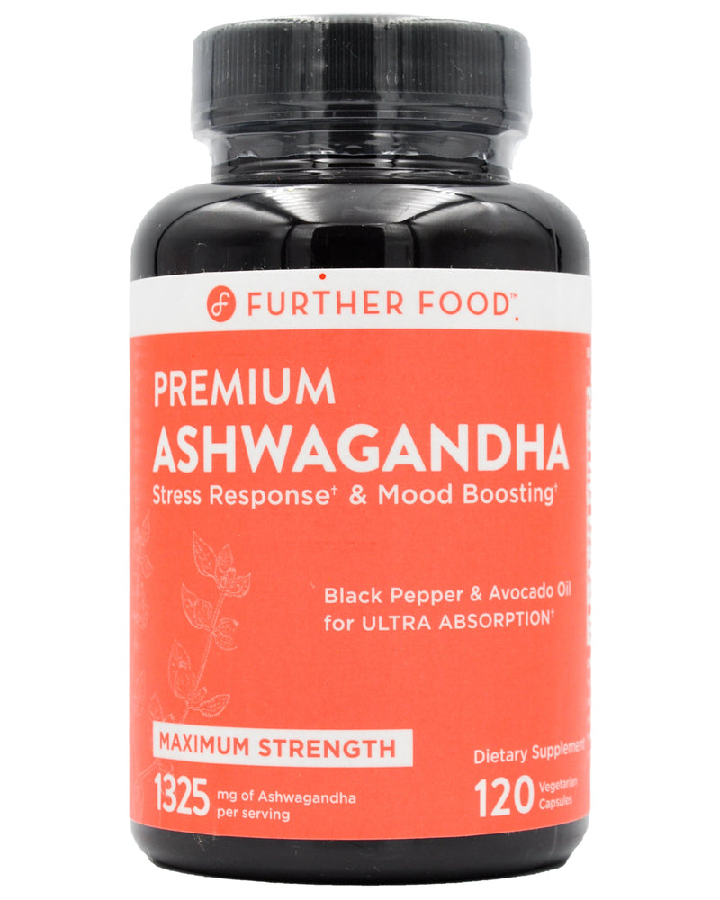 Further Food Premium Organic Ashwagandha 1325mg (120 caps, 60 Servings) - Organics.ph