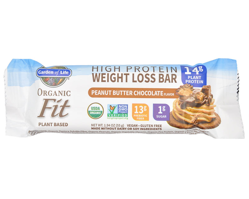 Garden of Life Organic Fit Protein Bar - Peanut Butter Chocolate (1 Bar 55g) - Organics.ph