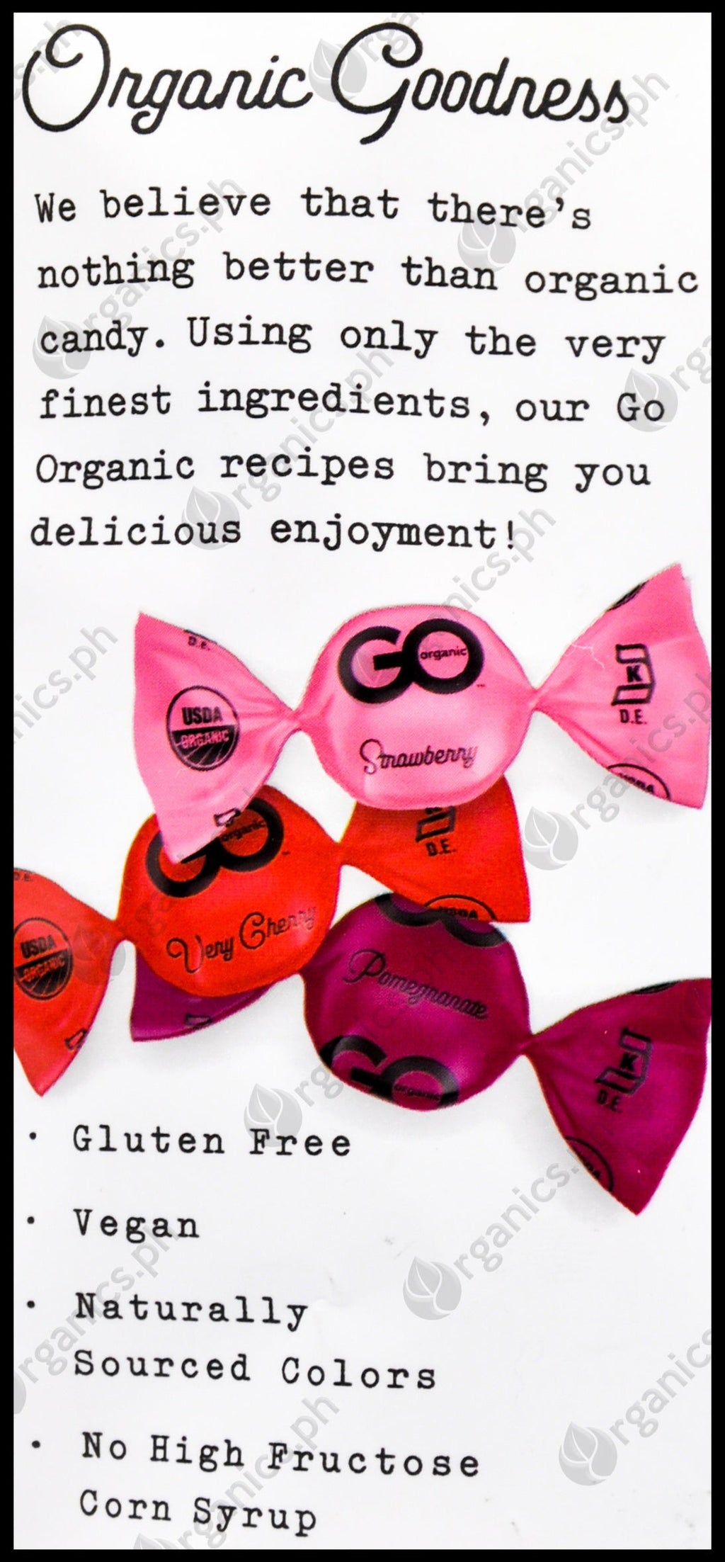 Go Organic Hard Candy - Cherry, Strawberry, Pomegranate (100g ...