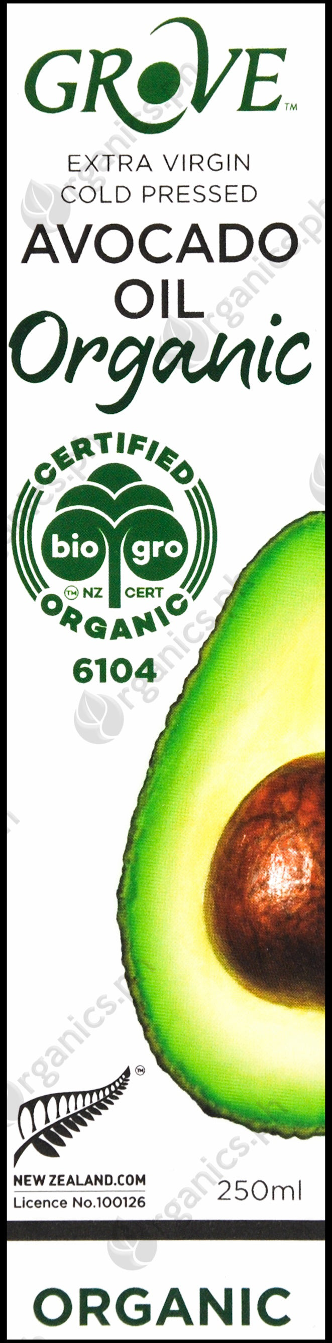 Grove Organic Extra Virgin Cold Pressed Avocado Oil (250ml) - Organics.ph