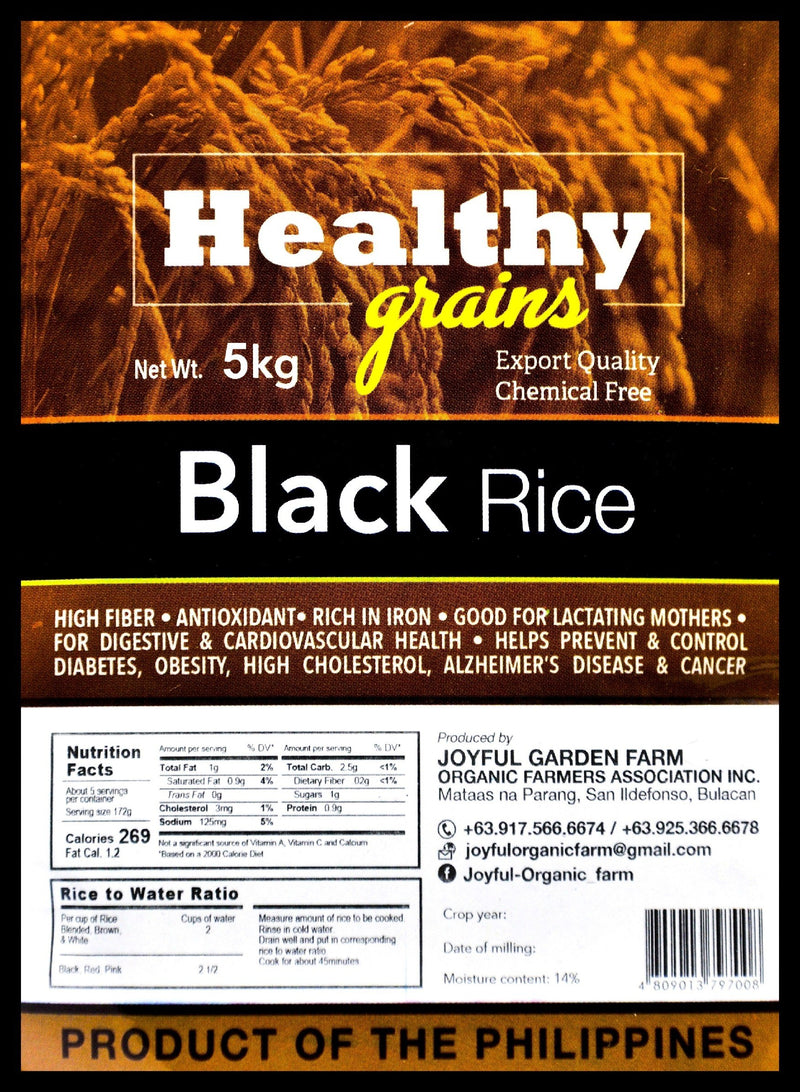 Healthy Grains Organic Black Rice - Organics.ph