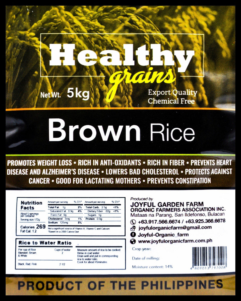 Healthy Grains Organic Brown Rice - Organics.ph