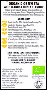 Heath and Heather Organic Green Tea - Manuka Honey (20 tea bags) - Organics.ph