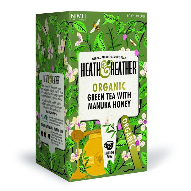 Heath and Heather Organic Green Tea - Manuka Honey (20 tea bags) Manuka Honey - Organics.ph