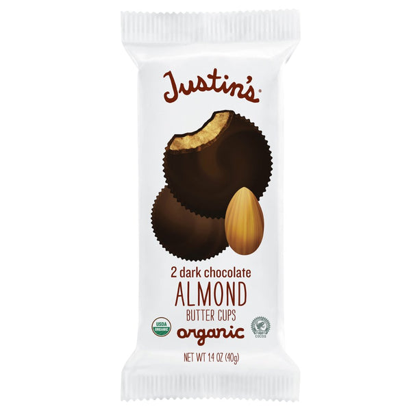 Justin's Organic Dark Chocolate Almond Butter Cups (40g) - Organics.ph