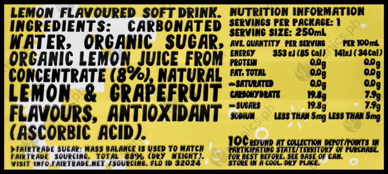 Karma Organic Soda Drink - Lemmy Lemonade (250ml) - Organics.ph
