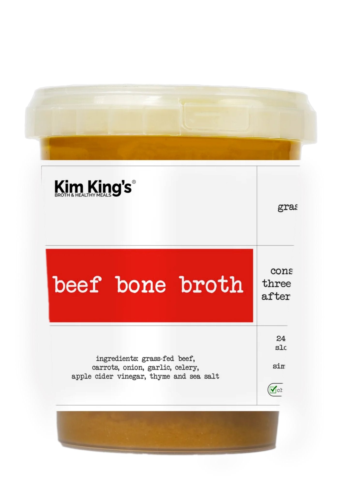Kim King's Kitchen Beef Bone Broth (350ml)