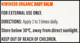 Kiwiherb Organic Herbal Supplements - Baby Balm (50g) - Organics.ph