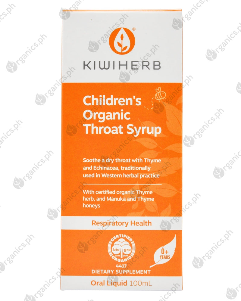 Kiwiherb Organic Herbal Supplements - Children's Throat Syrup (100ml) - Organics.ph
