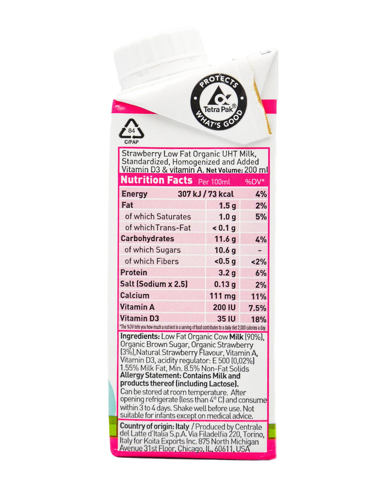 Koita Organic Milk - Strawberry (200ml) - Organics.ph