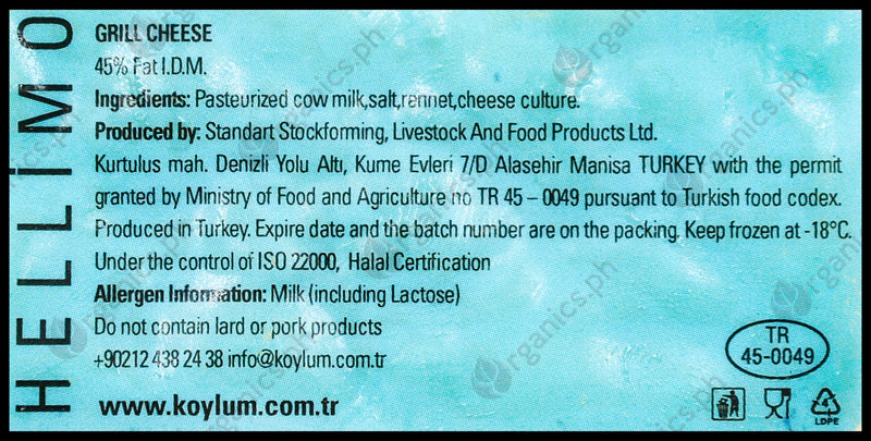 Koylum Grass-fed Halloumi Cheese (approx. 250g) - Organics.ph