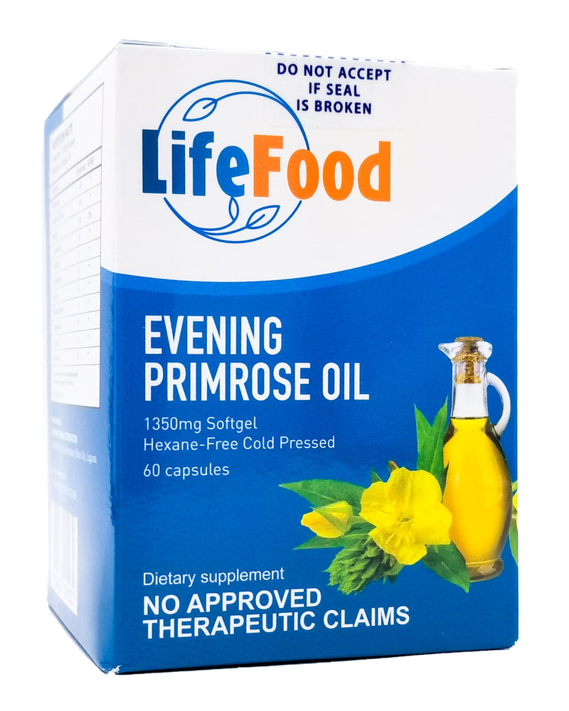 LifeFood Evening Primrose Oil 1350mg (60 softgels) - Organics.ph