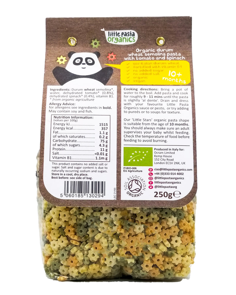 Little Pasta Organics - Baby Pasta 10+ months - Stars (250g) - Organics.ph