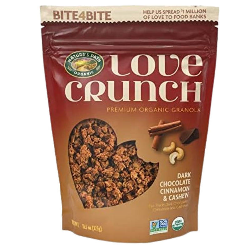 Love Crunch Organic Granola Dark Chocolate Cinnamon & Cashew (325g) - Organics.ph