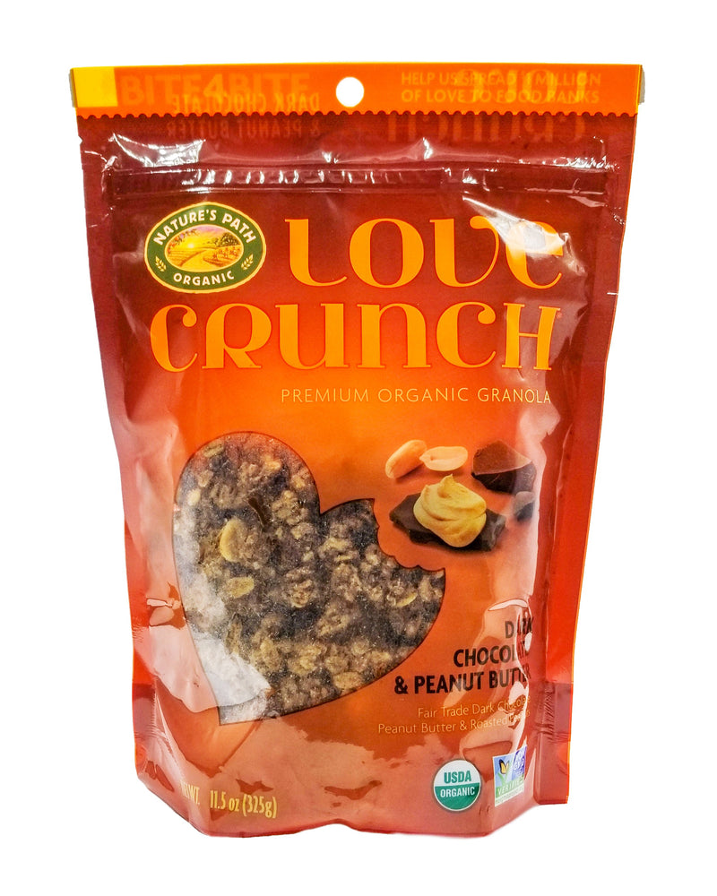 Love Crunch Organic Granola Dark Chocolate & Peanut Butter (325g) - Organics.ph