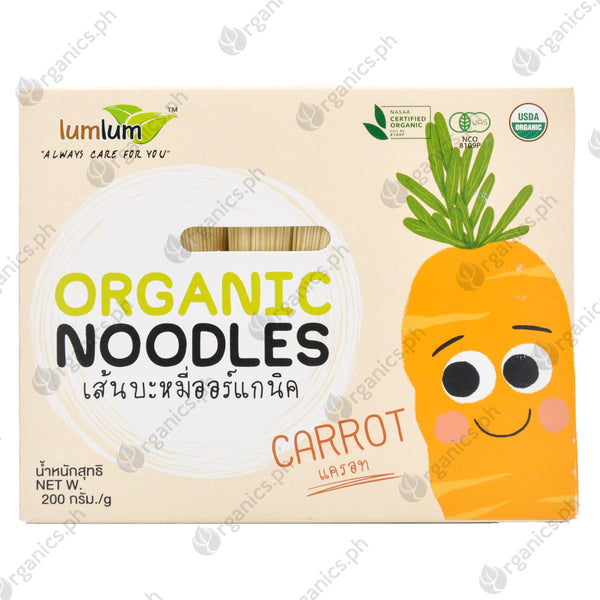 Lumlum Organic Baby Noodles 7+ months - Carrot (200g) - Organics.ph