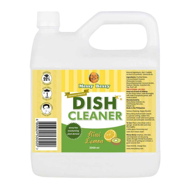Messy Bessy Natural Dish Cleaner - Kiwi Lemon (2000ml) - Organics.ph