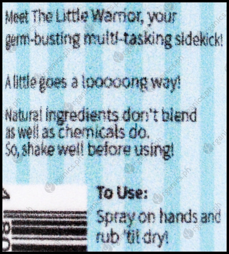 Messy Bessy The Little Warrior Natural Hand Sanitizer - Chamomile (50ml) - Organics.ph