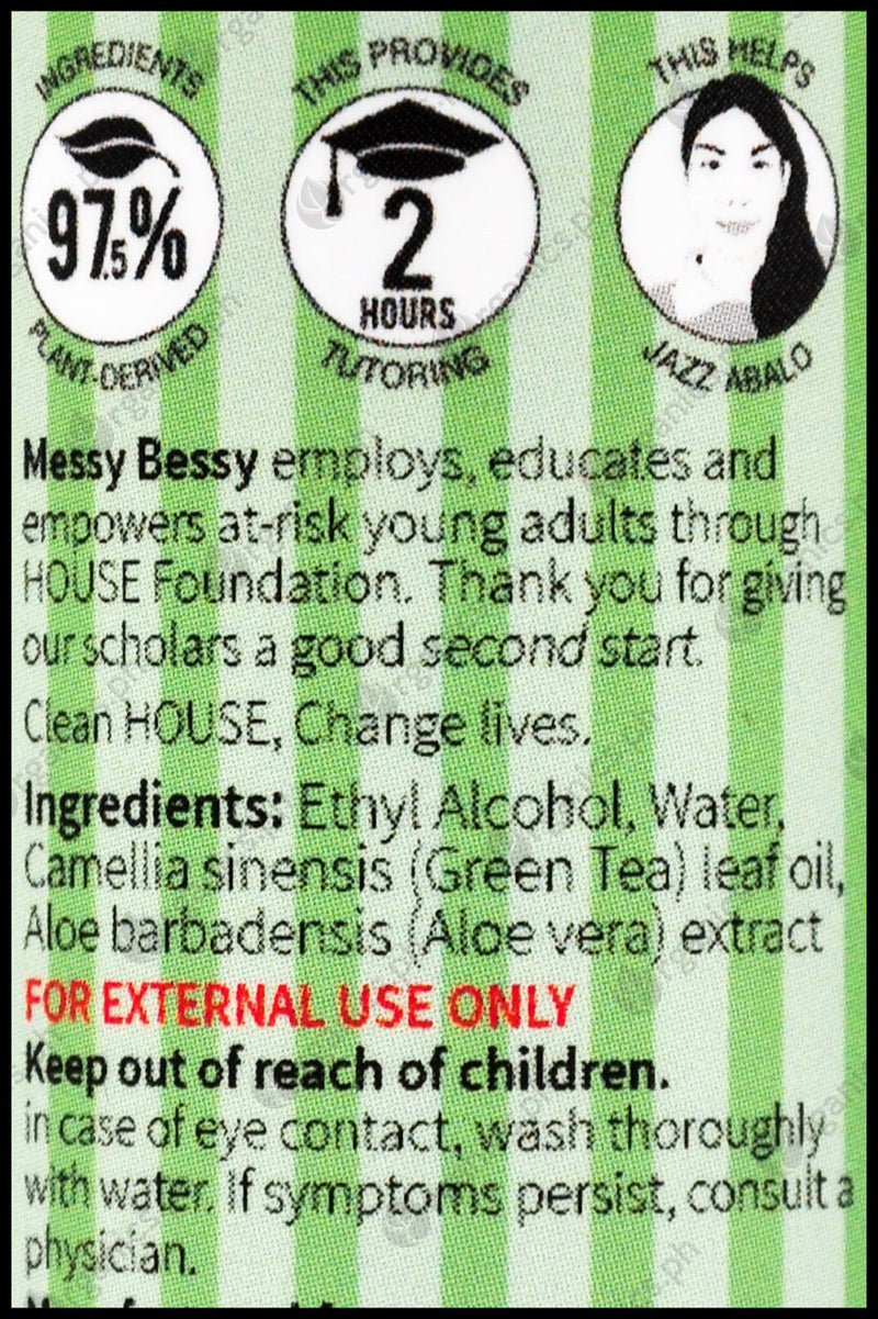 Messy Bessy The Little Warrior Natural Hand Sanitizer - Green Tea (50ml) - Organics.ph