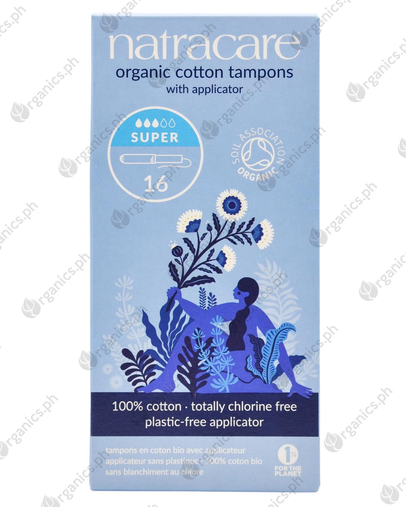 Natracare Organic Tampons - Super with Applicator (16 pads) - Organics.ph