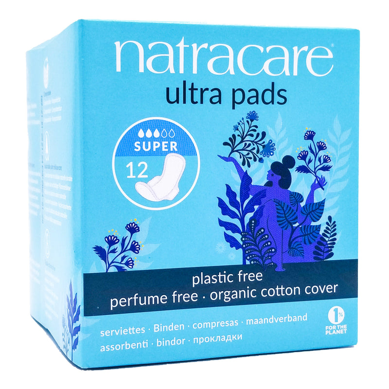 Natracare Organic Ultra Sanitary Pads with Wings - Super (12 pads) - Organics.ph