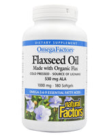 Natural Factors Organic Flaxseed Oil 1000mg (180 caps) - Organics.ph