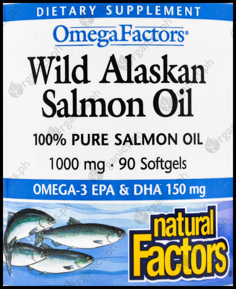 Natural Factors Wild Alaskan Salmon Oil 1000mg (90 softgels) - Organics.ph