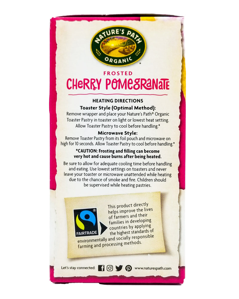 Nature's Path Organic Toaster Pastries - Frosted Cherry Pomegrante (312g) - Organics.ph