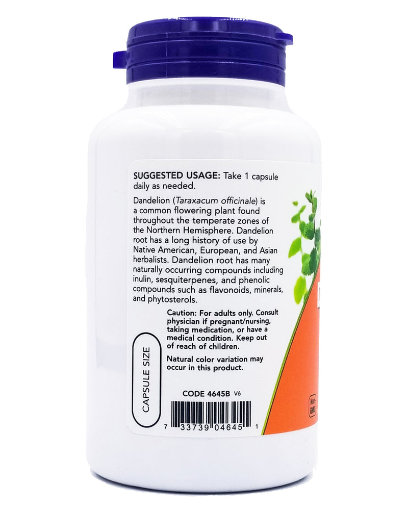 Now Dandelion Root 500 mg (100 caps) - Organics.ph
