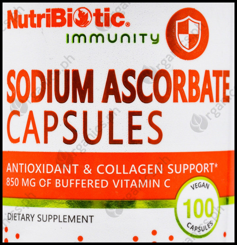 NutriBiotic Non-Acidic Vitamin C 850mg (100 caps) - Organics.ph