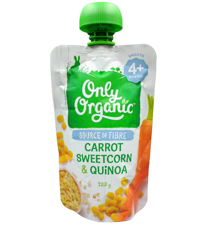 Only Organic Baby Food 4+ months - Carrot Sweetcorn & Quinoa (120g) - Organics.ph