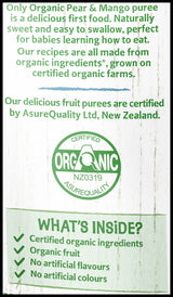 Only Organic Baby Food 4+ months - Pear & Mango (120g) - Organics.ph