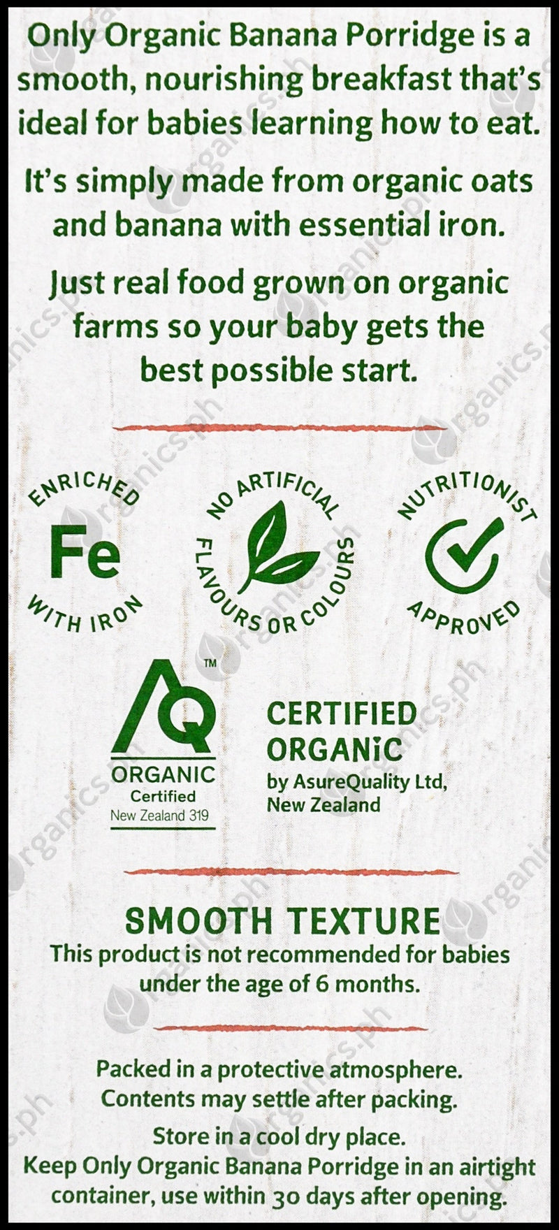 Only Organic Baby Food 6+ months - Banana Porridge (120g) - Organics.ph