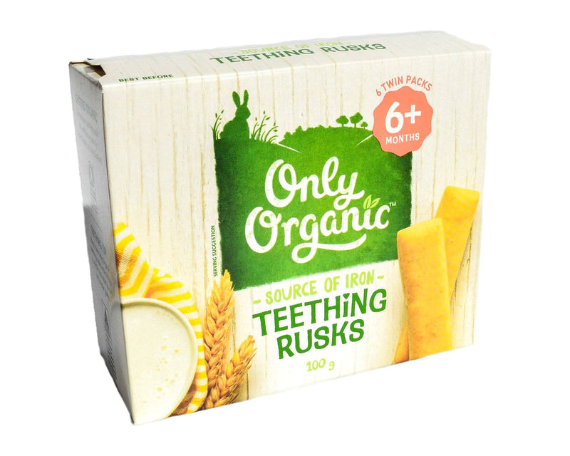 Only Organic Baby Food 6+ months Teething Rusks (100g)