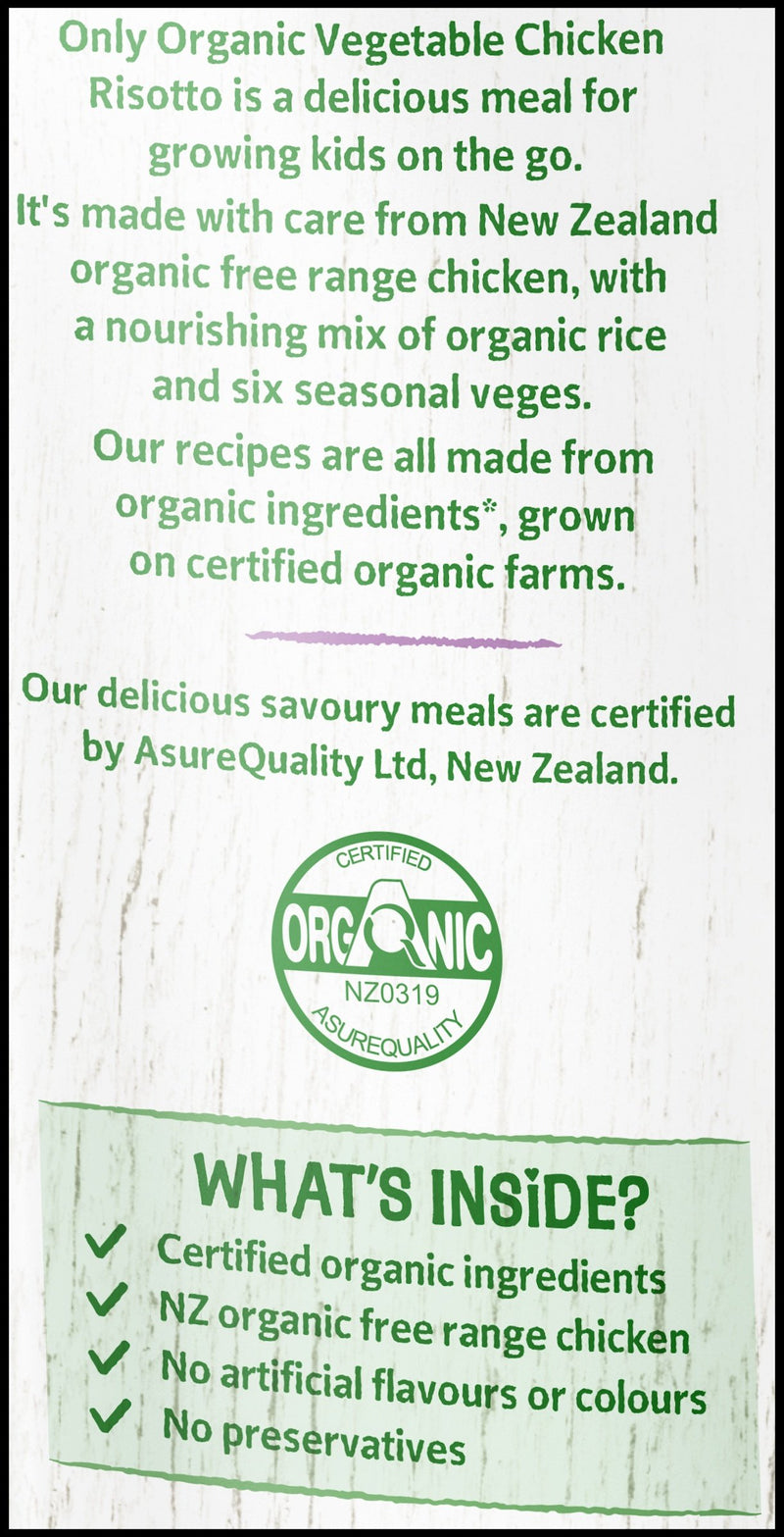 Only Organic Baby Food Kindy 1-5 years - Vegetable Chicken Risotto (220g) - Organics.ph