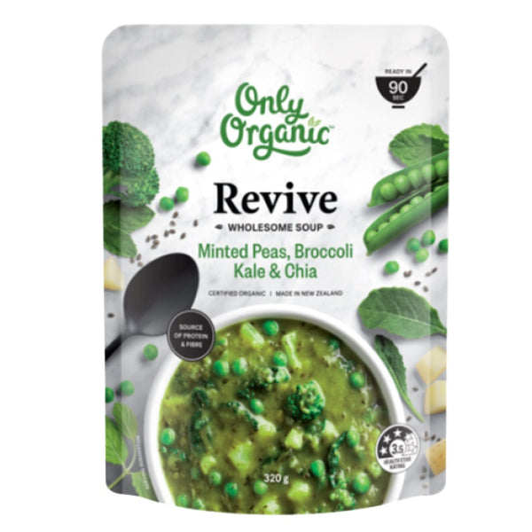 Only Organic Wholesome Soup - Minted Peas, Broccoli, Kale & Chia - Revive (320g) - Organics.ph